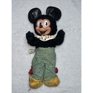 Vintage 1940’s GUND MFG CO Disney MICKEY MOUSE Sani-Foam Rubber Face Stuffed Toy